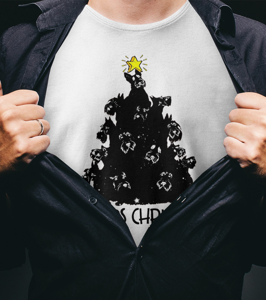 Scotties Christmas Tree With Star T-Shirt