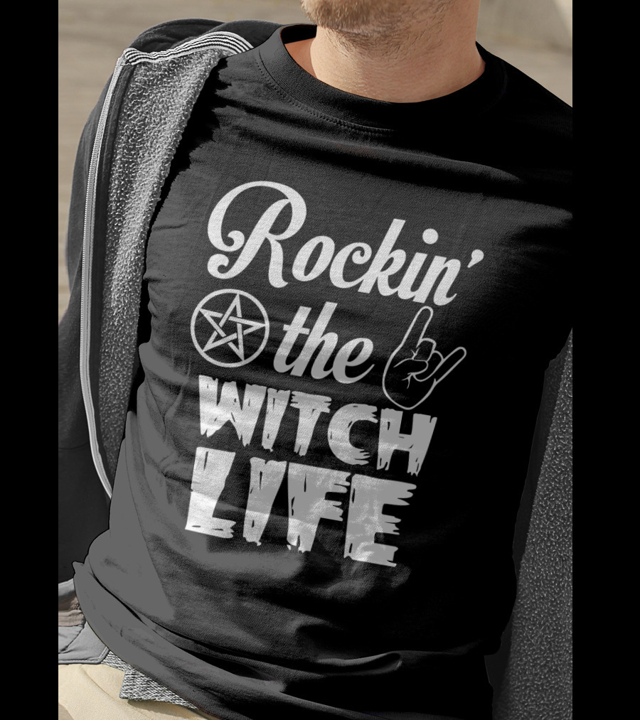 Rockin The Witch Life Halloween Sarcasm Girls Funny T-Shirt