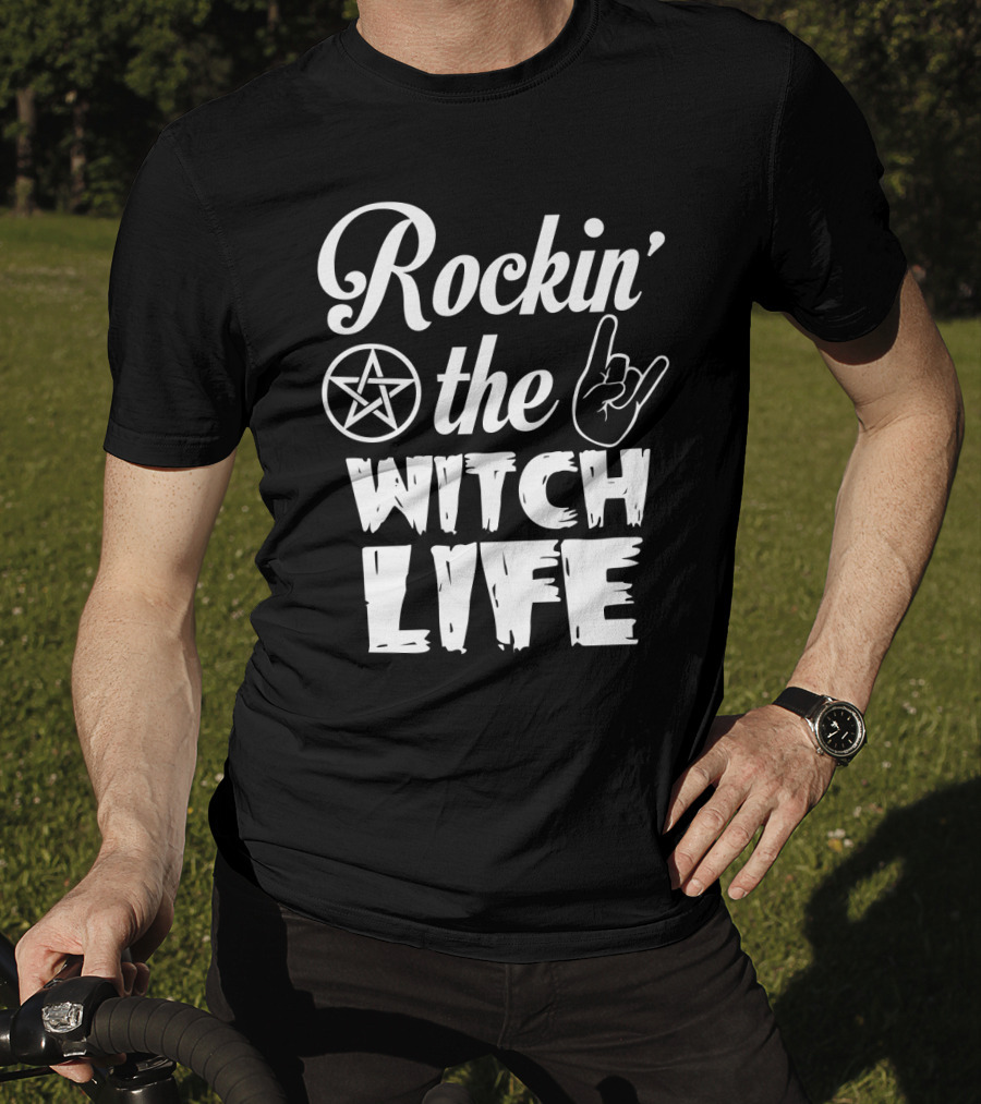 Rockin The Witch Life Halloween Sarcasm Girls Funny T-Shirt