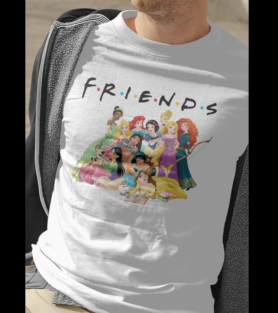 Friends Disney Princesses Funny Fans Girls Group Iconic T-Shirt
