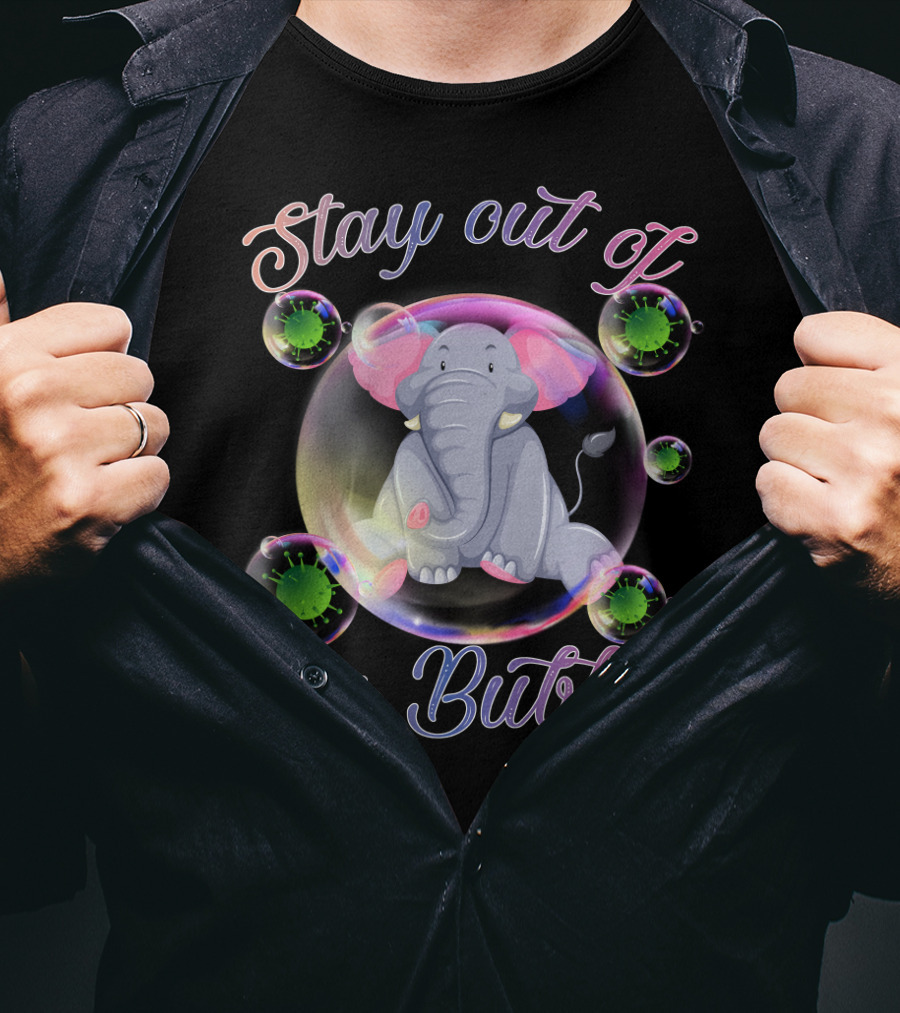 Elephant Stay Out Of My Bubble Iconic T-Shirt