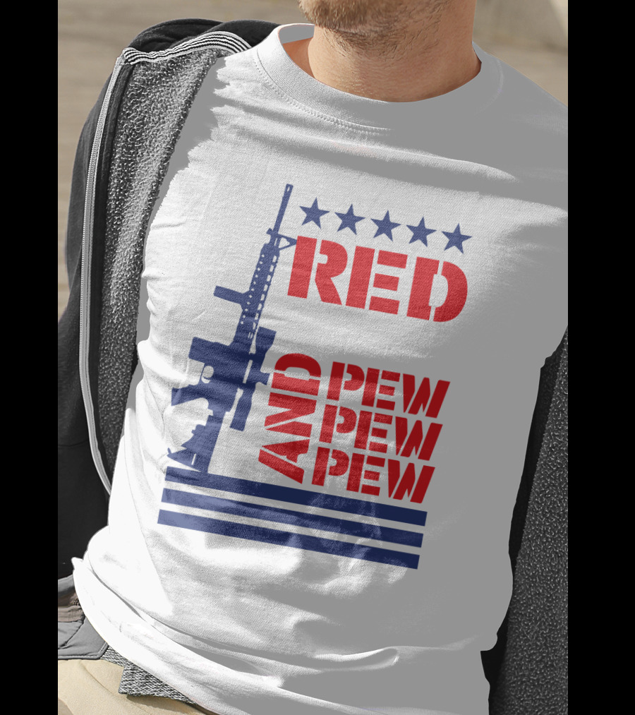 Red And Pew Pew Pew T-Shirt