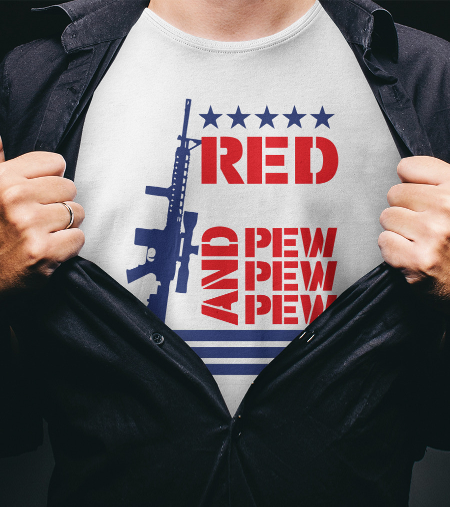 Red And Pew Pew Pew T-Shirt