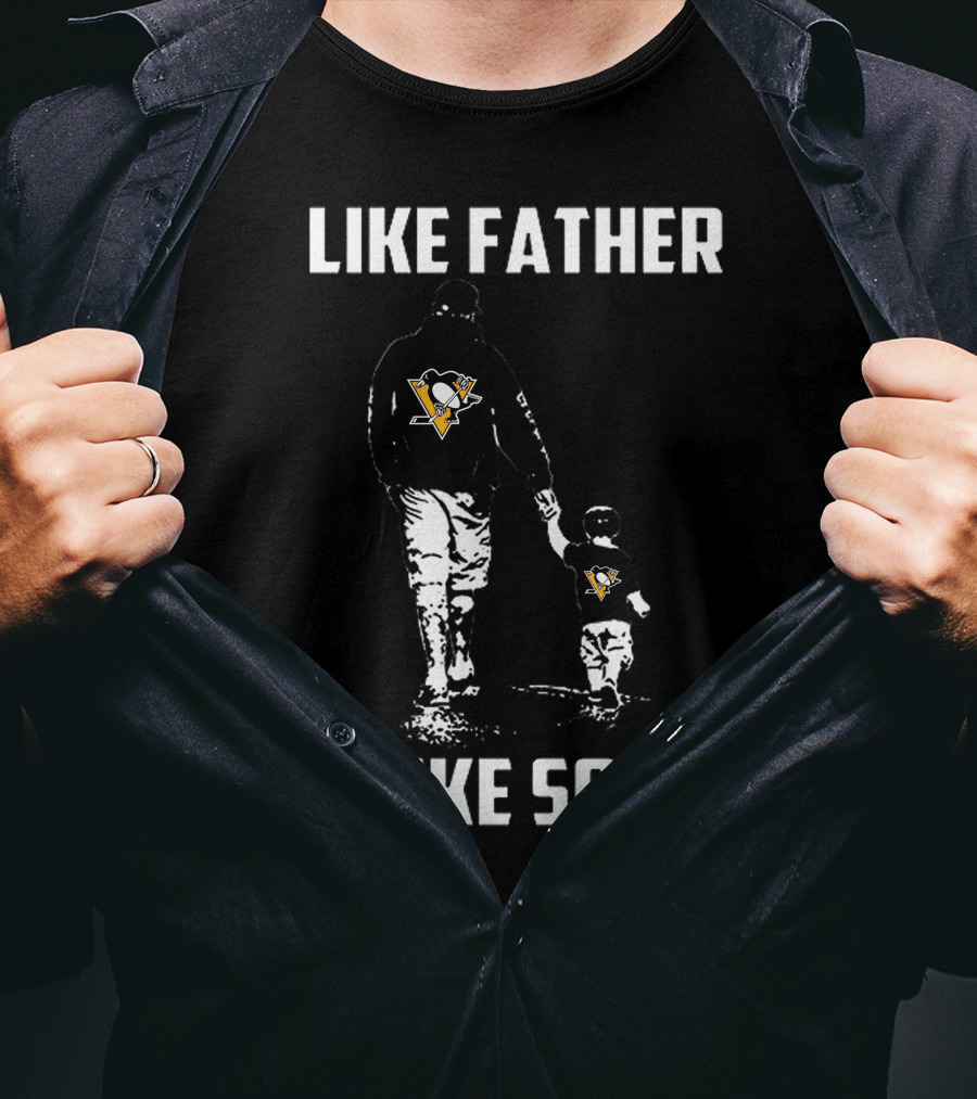 Penguins Like Father Like Son Pittsburgh Family Bond T-Shirt