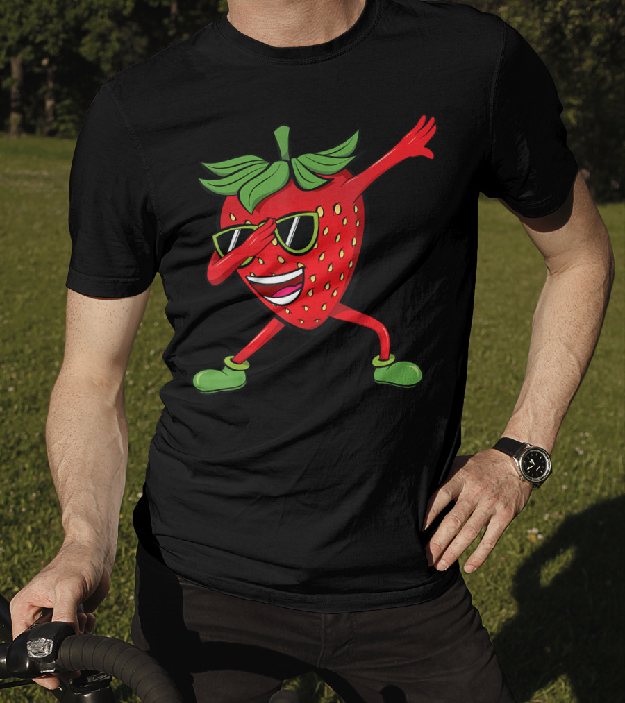 Dabbing Strawberry Dancing Summer Fruit Lover T-Shirt
