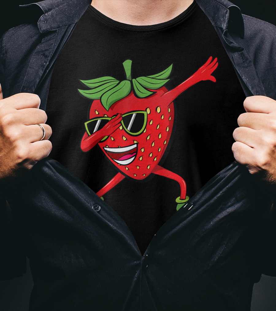 Dabbing Strawberry Dancing Summer Fruit Lover T-Shirt