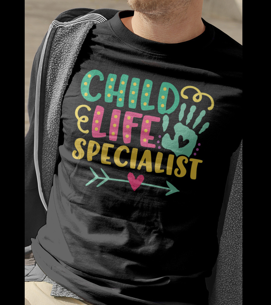 Child Life Specialist Pediatric Hospital Care Heart Arrow T-Shirt
