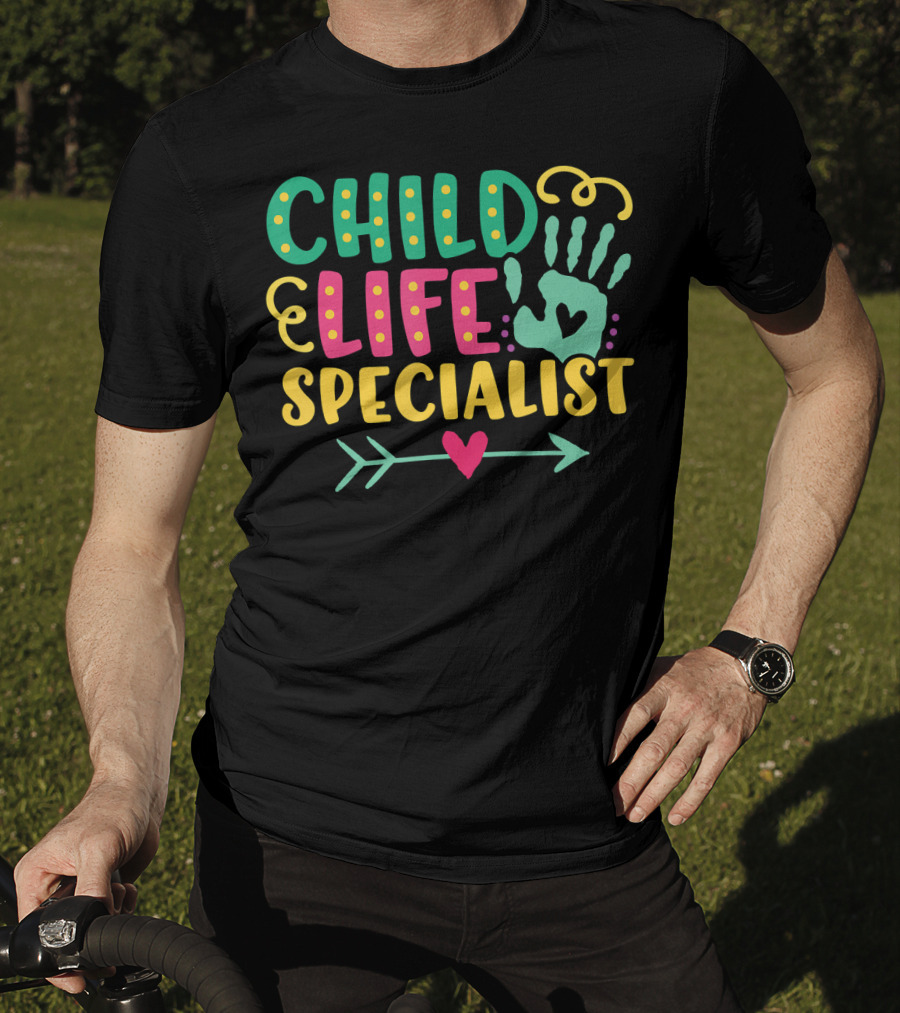 Child Life Specialist Pediatric Hospital Care Heart Arrow T-Shirt