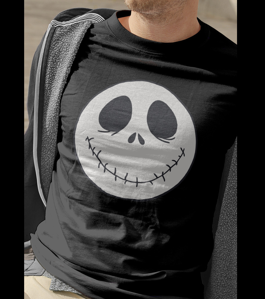 Jack Skellington Smiling Face Icon Nightmare Before Christmas T-Shirt