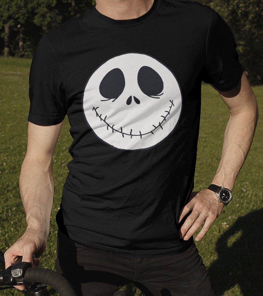 Jack Skellington Smiling Face Icon Nightmare Before Christmas T-Shirt