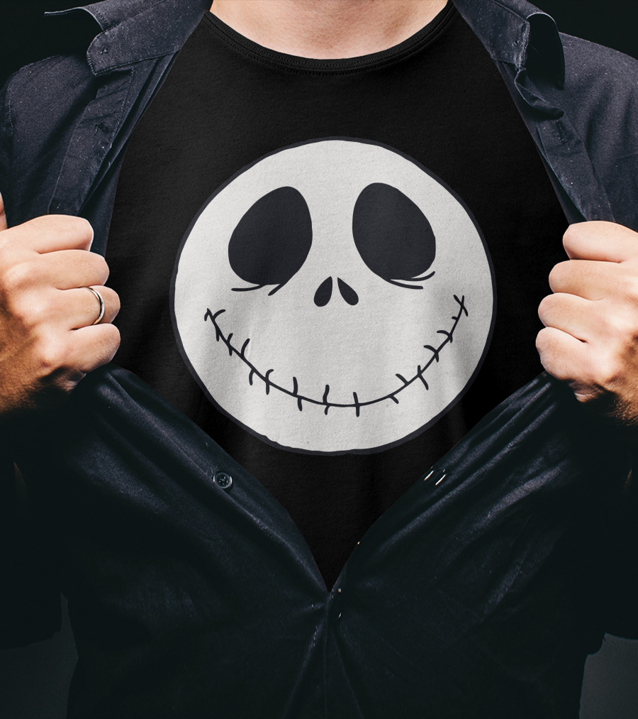 Jack Skellington Smiling Face Icon Nightmare Before Christmas T-Shirt