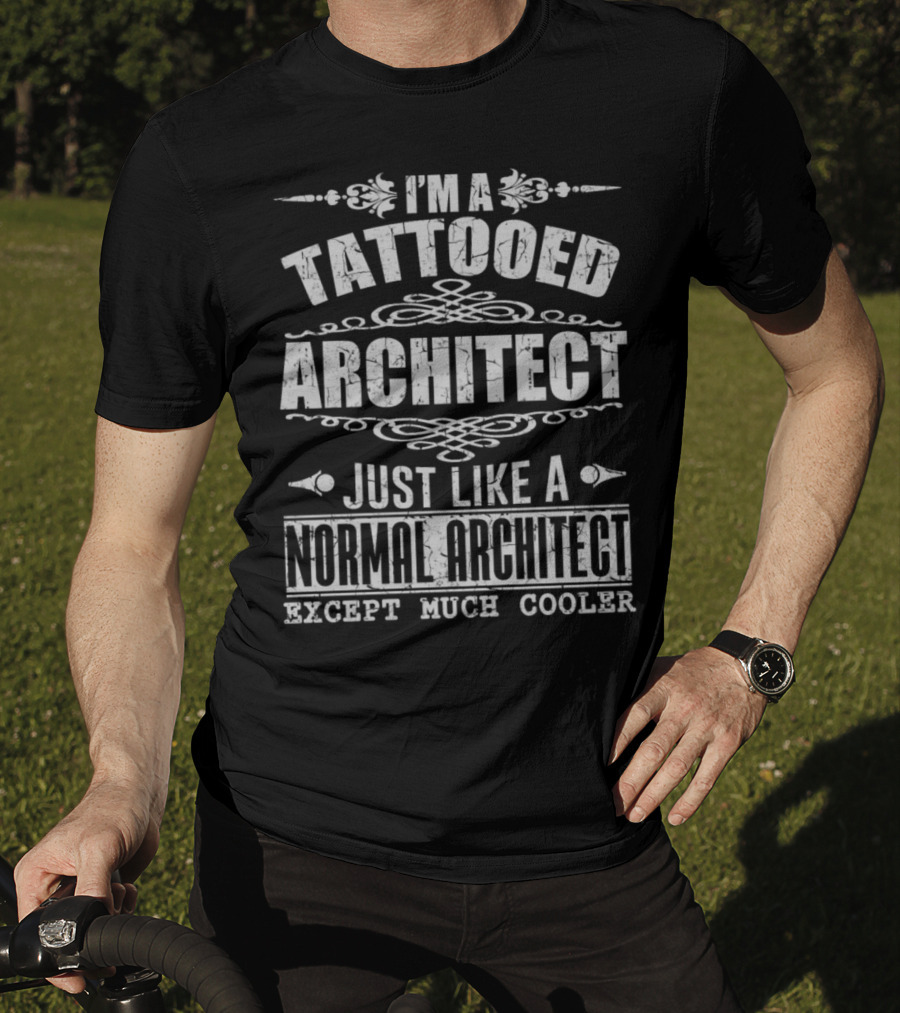 I'm A Tattooed Architect Just Like A Normal Architect Except Much Cooler Alvar Aalto Mens Premium 3928 T-Shirt