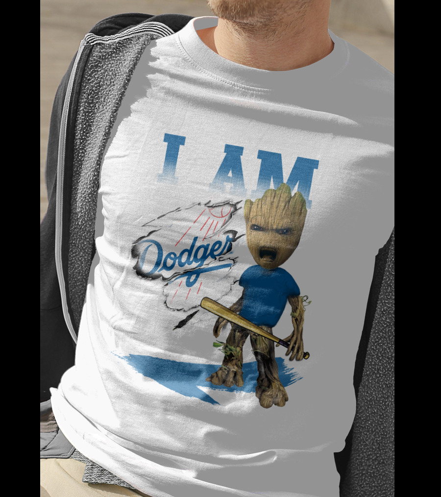 I Am Groot Dodgers Baseball T-Shirt