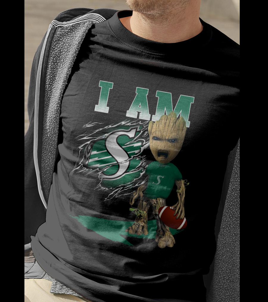 I AM Saskatchewan Roughriders Football Groot Fan T-Shirt