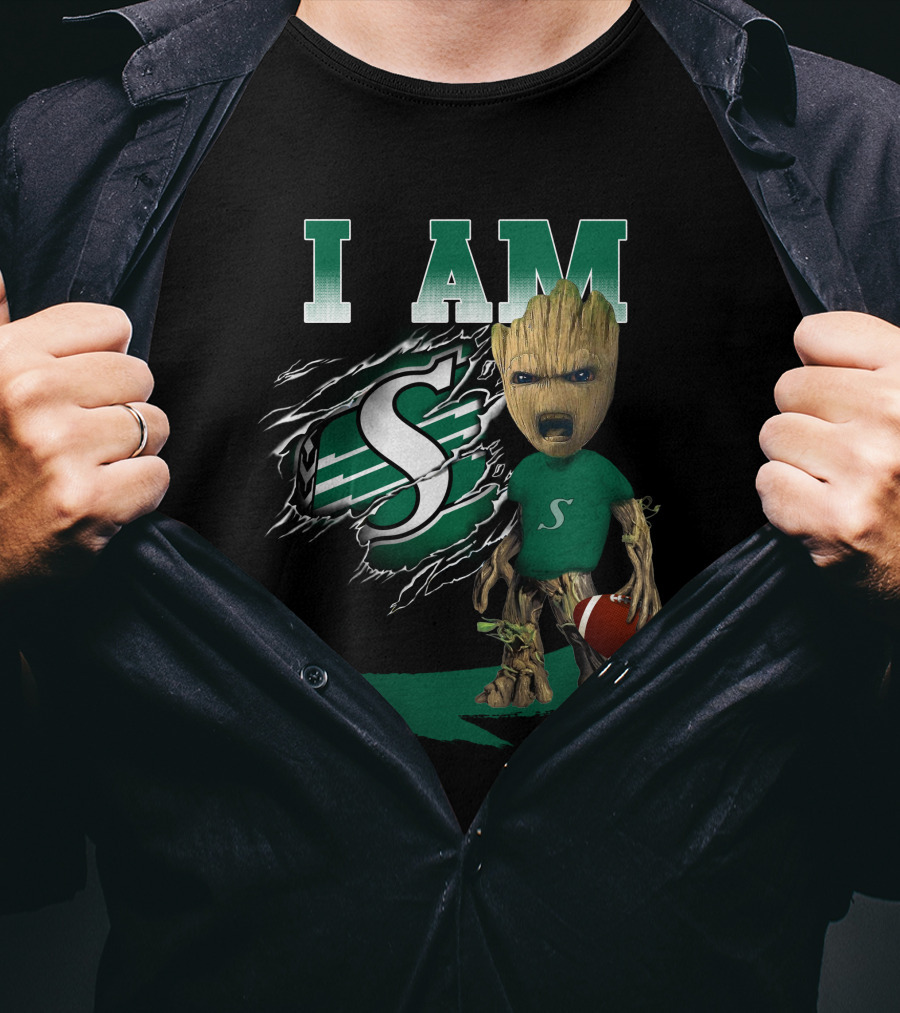 I AM Saskatchewan Roughriders Football Groot Fan T-Shirt