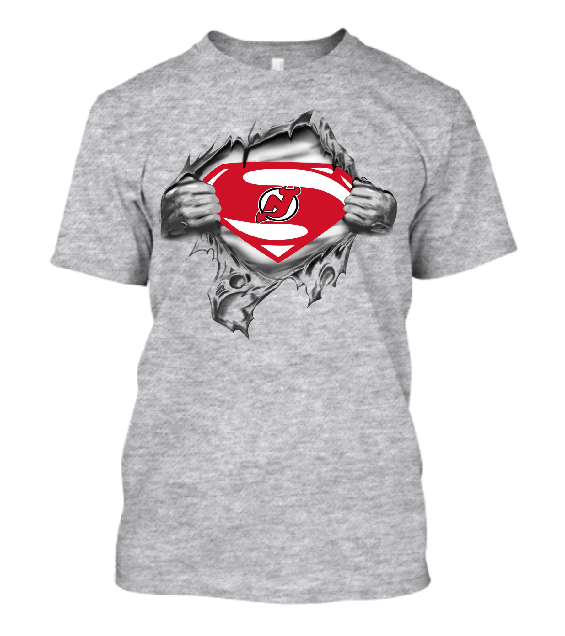 New Jersey Devils Superman Iconic Logo Fusion T-Shirt