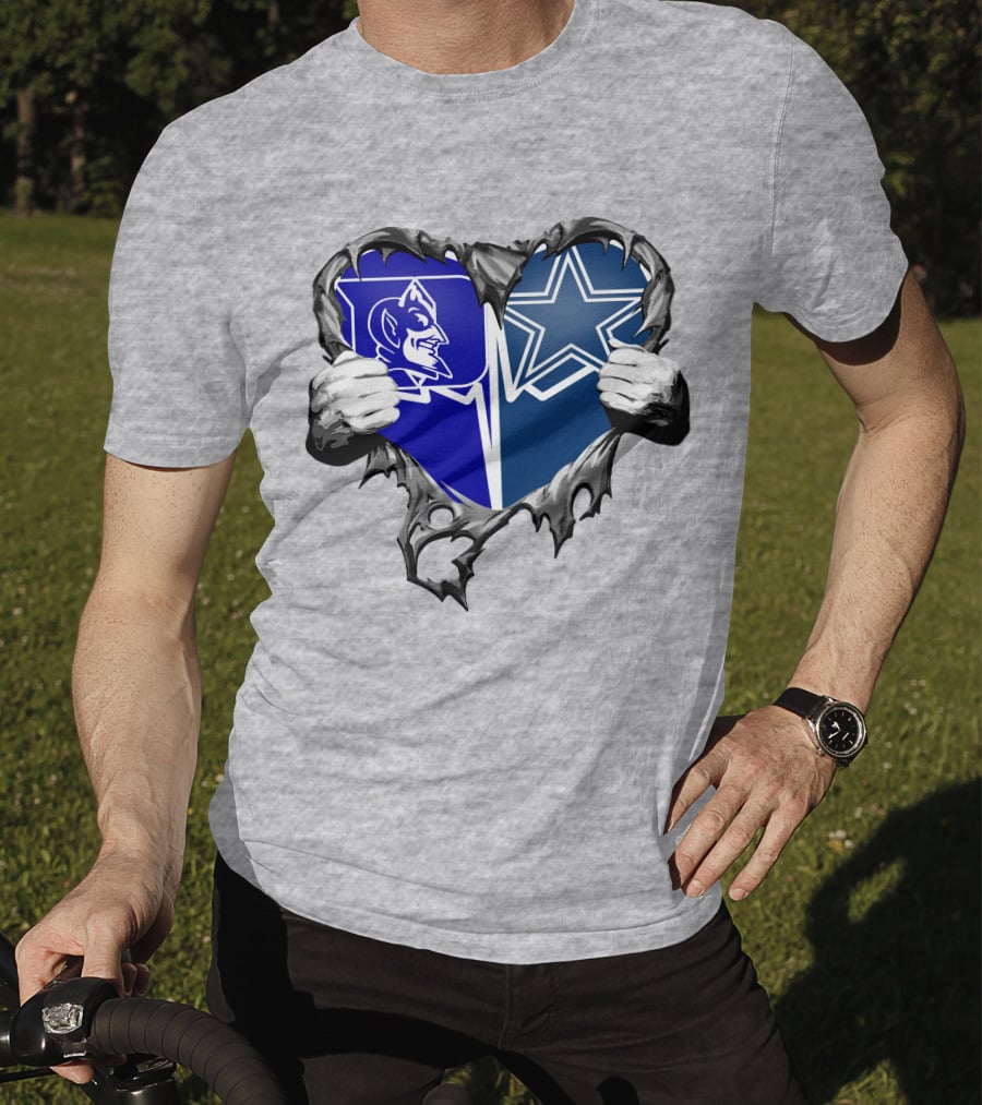 Cowboys Duke Blue Devil Heart T-Shirt