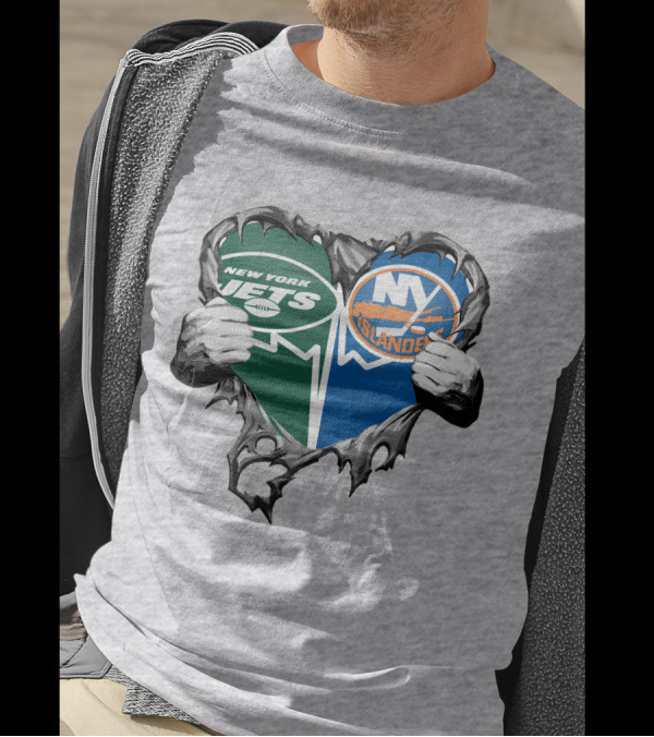 New York Jets And Islanders It’s In My Heart T-Shirt
