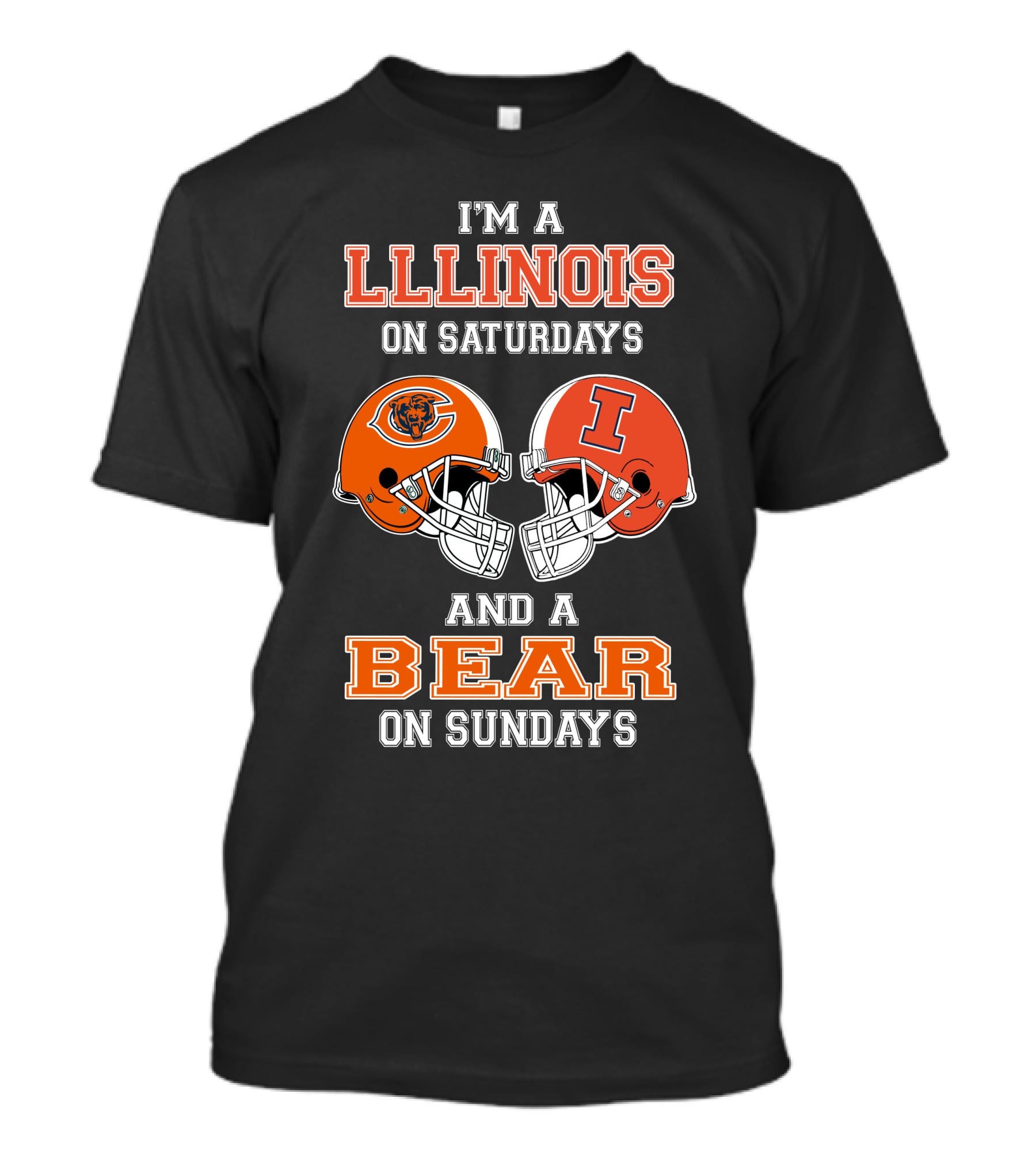 Illinois Saturdays Bears Sundays Football Fan Pride T-Shirt