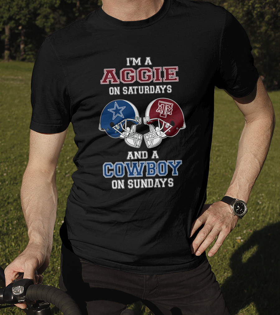 Texas A&M Aggie Saturdays And Dallas Cowboys Sundays Fan T-Shirt