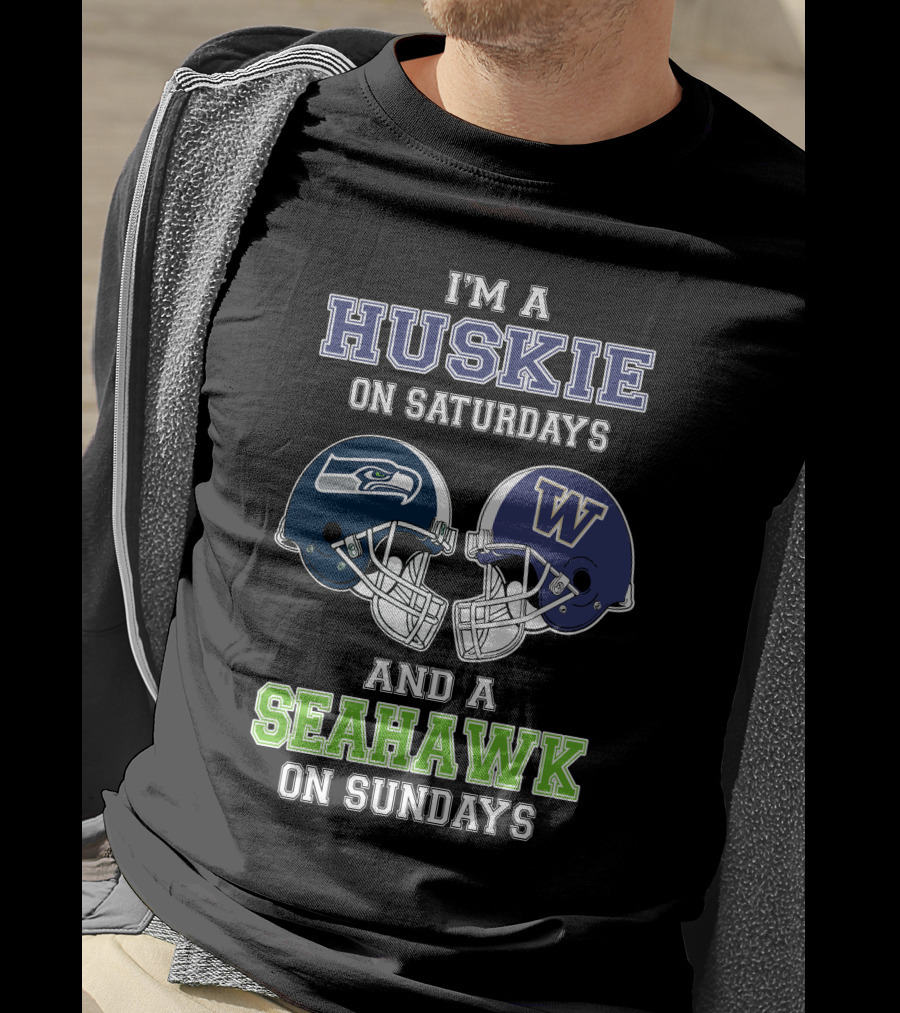 I'm A Huskie On Saturdays And A Seahawk On Sundays T-Shirt