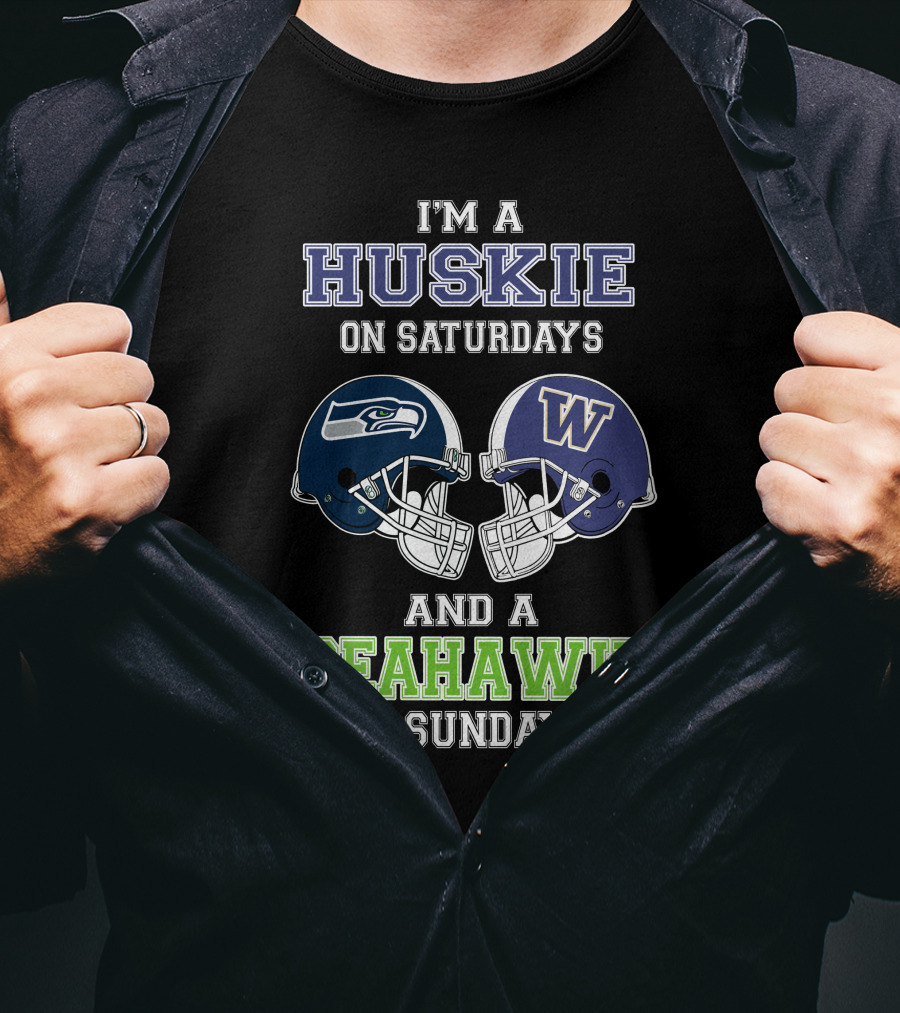 I'm A Huskie On Saturdays And A Seahawk On Sundays T-Shirt