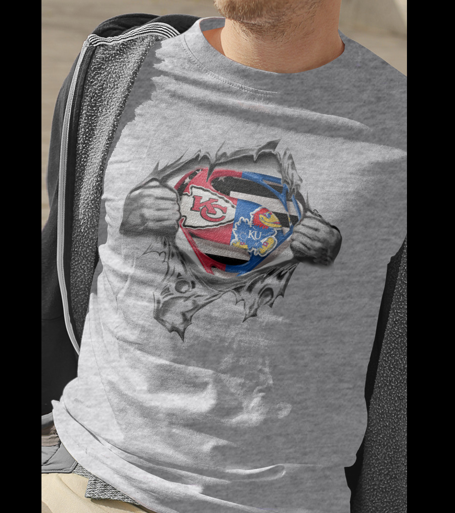 Kansas City Chiefs Kansas Jayhawks Superhero T-Shirt