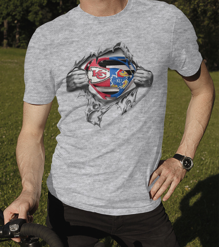 Kansas City Chiefs Kansas Jayhawks Superhero T-Shirt