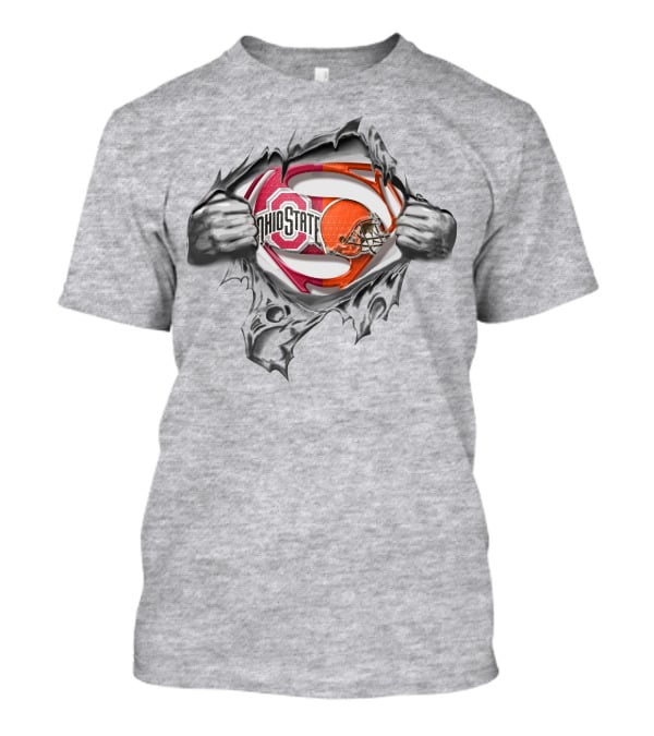 Ohio State Buckeyes Cleveland Browns Superman T-Shirt