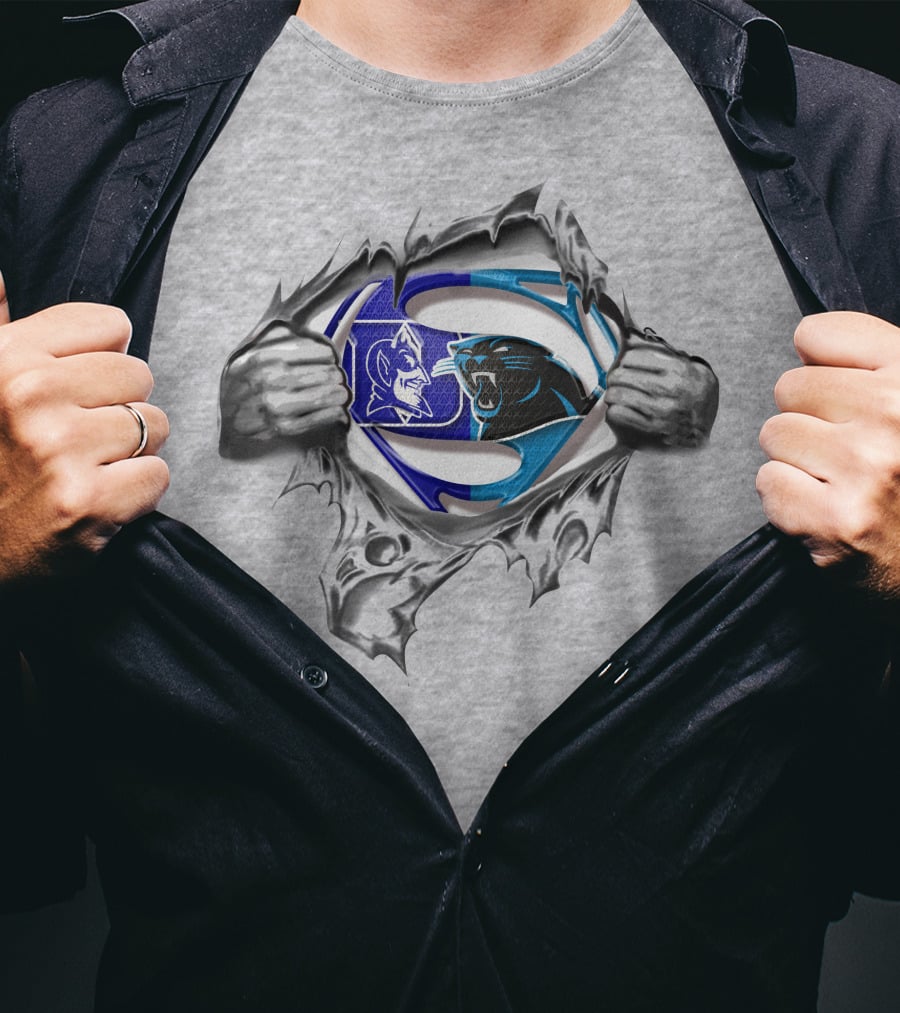 Panthers Devils Superman Logo Mashup T-Shirt