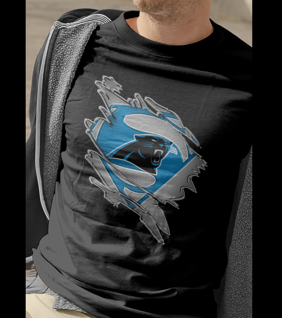 Panthers Superman Logo Crossover Rebellion Emblem T-Shirt