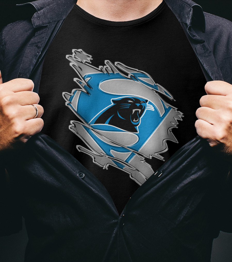 Panthers Superman Logo Crossover Rebellion Emblem T-Shirt