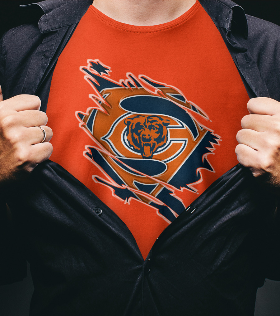 Chicago Bears Superman Logo Fusion T-Shirt