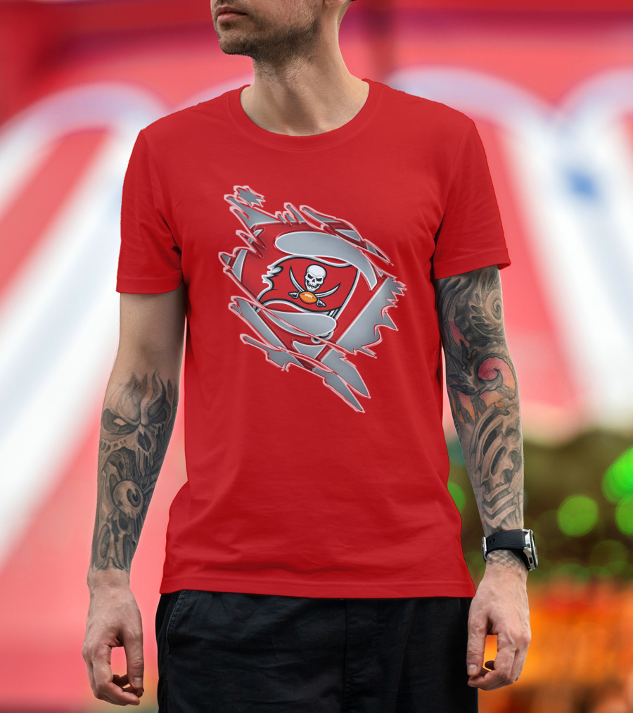 Buccaneers Super Man Nfl Logo Fusion With Superman T-Shirt