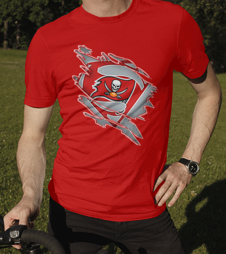 Buccaneers Super Man Nfl Logo Fusion With Superman T-Shirt