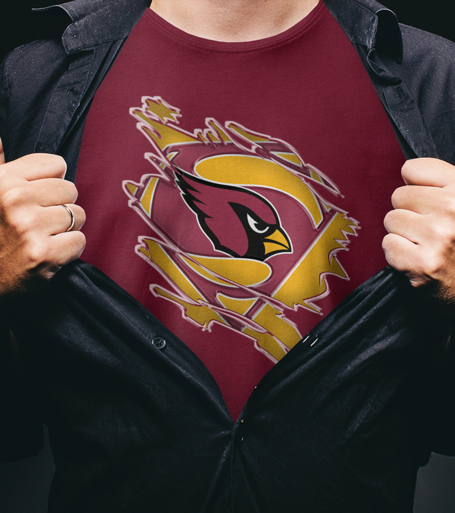 Arizona Cardinals Superman Logo Mashup T-Shirt