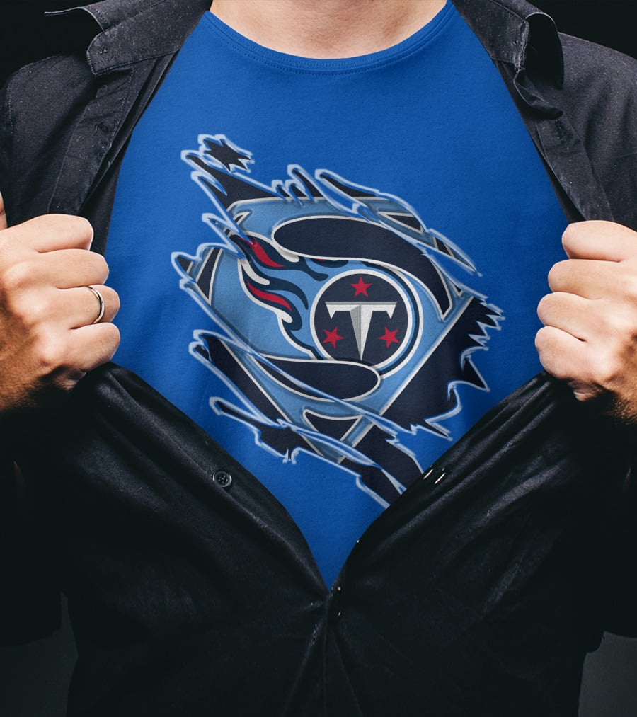 Tennessee Titans Superman Logo Fusion T-Shirt