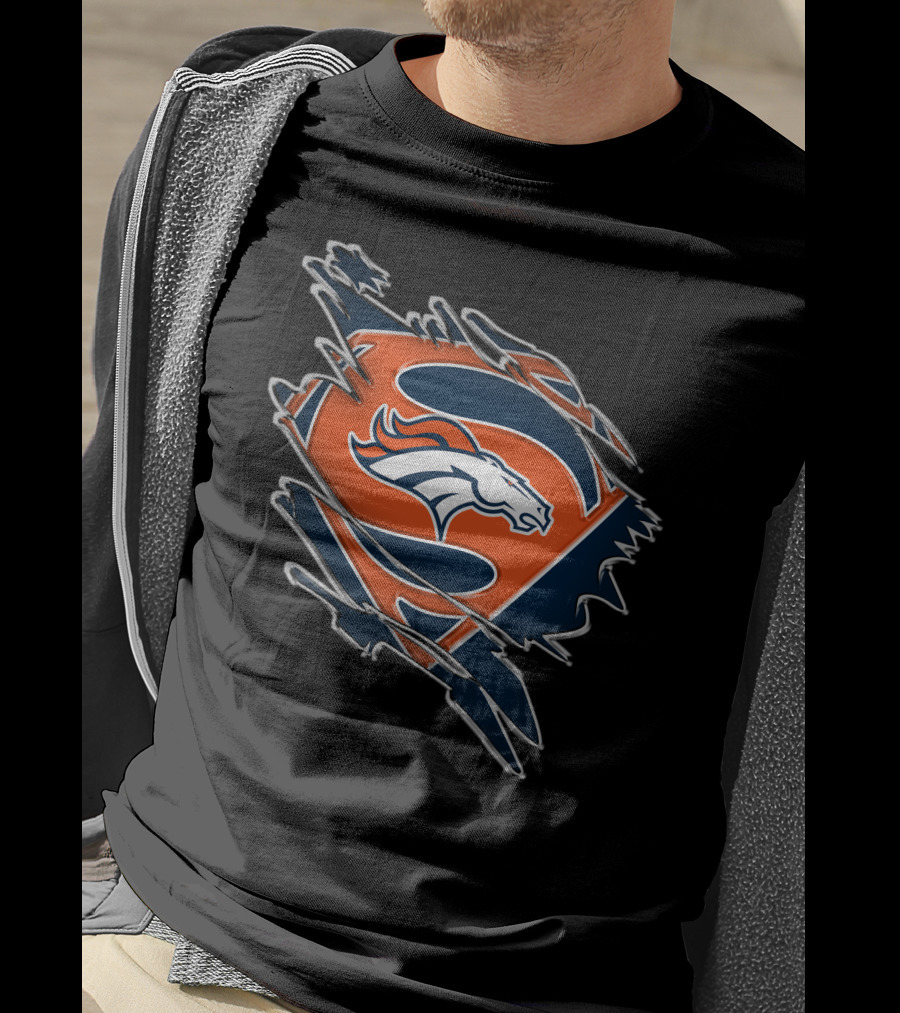Denver Broncos Superman Logo Fusion T-Shirt