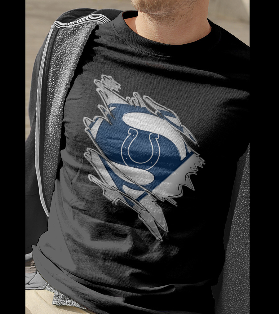Colts Super Logo Tear Texture T-Shirt