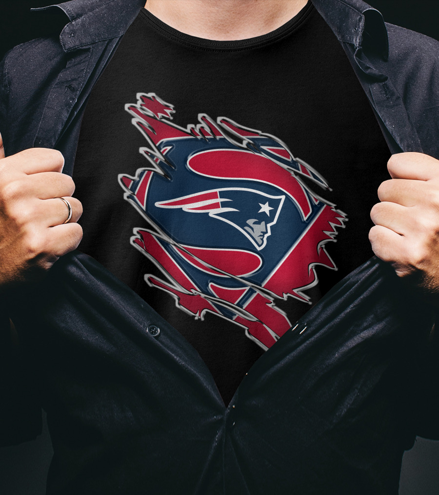 New England Patriots Superman Logo Mashup T-Shirt