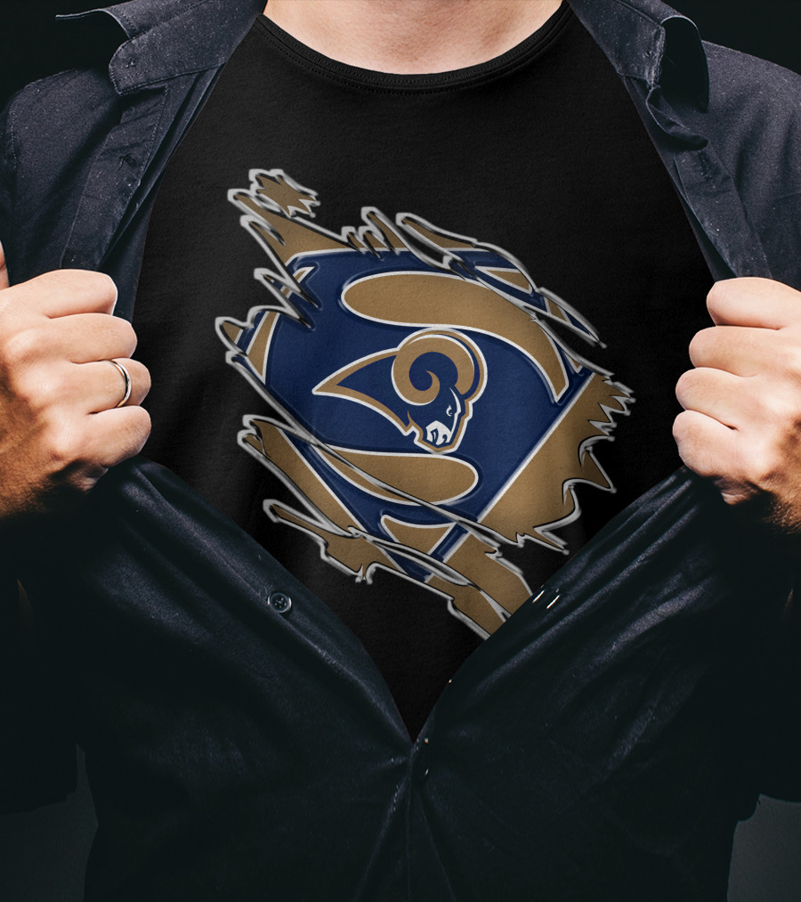 Rams Super Logo Superman Emblem T-Shirt