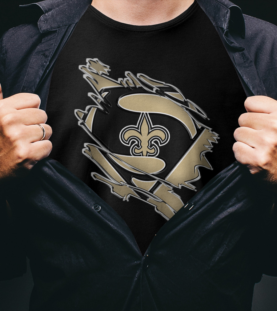 Fleur-de-Lis Superhero Emblem Saints T-Shirt