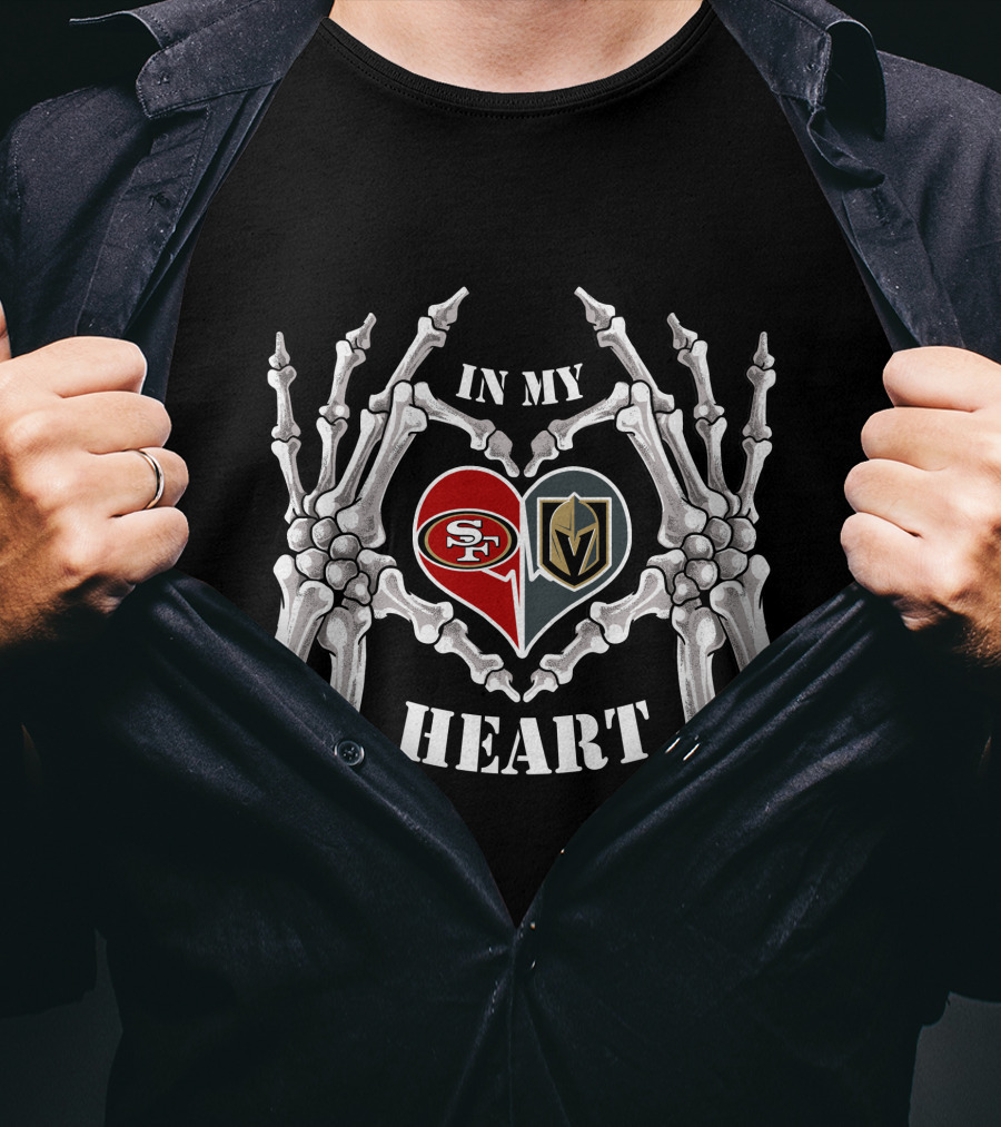 In My Heart 49ers And Knights Halloween T-Shirt