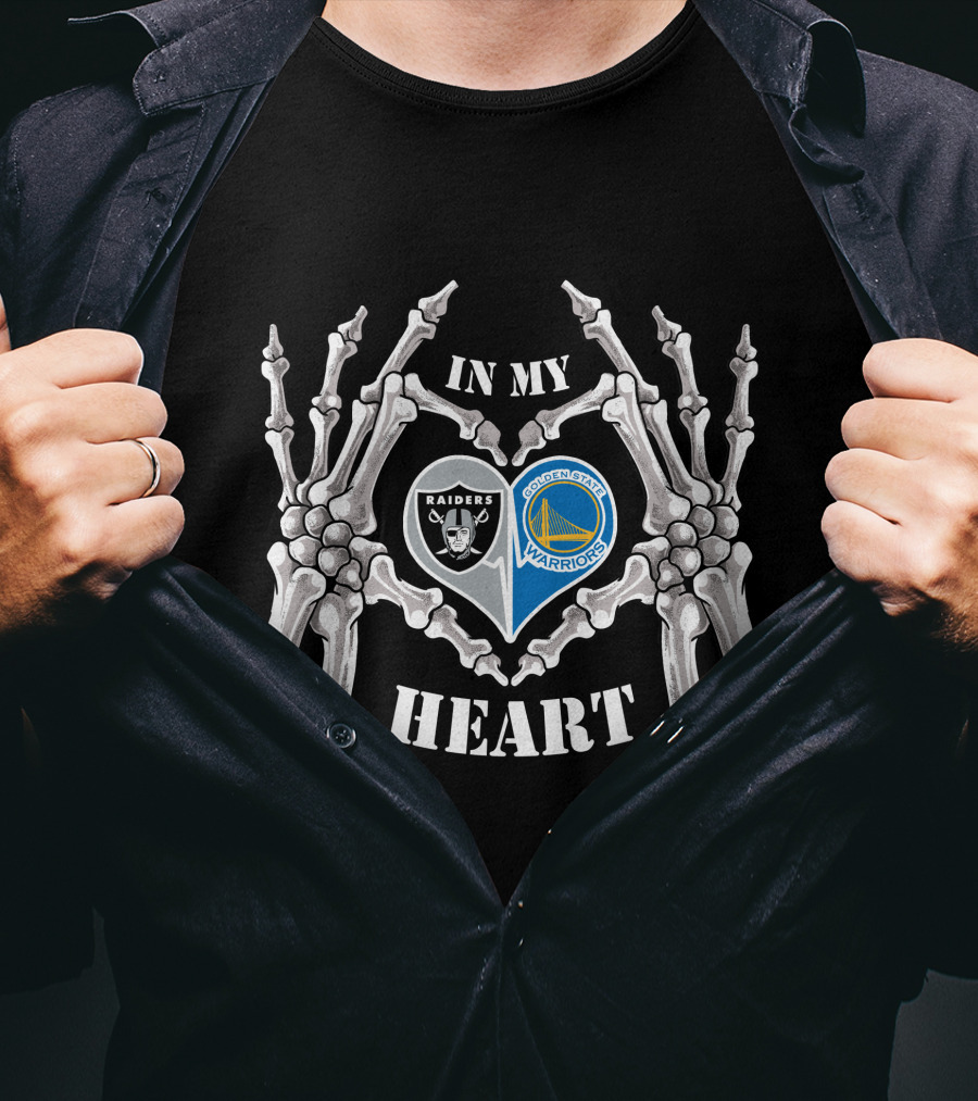 In My Heart Raiders Golden State Warriors T-Shirt