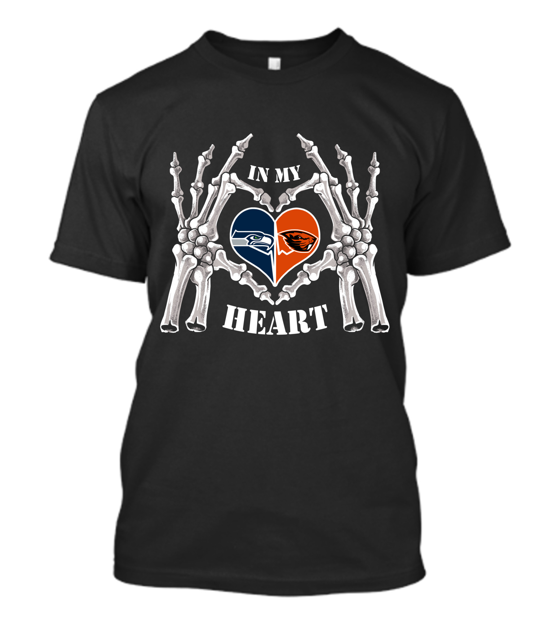 In My Heart Seahawks Beavers T-Shirt