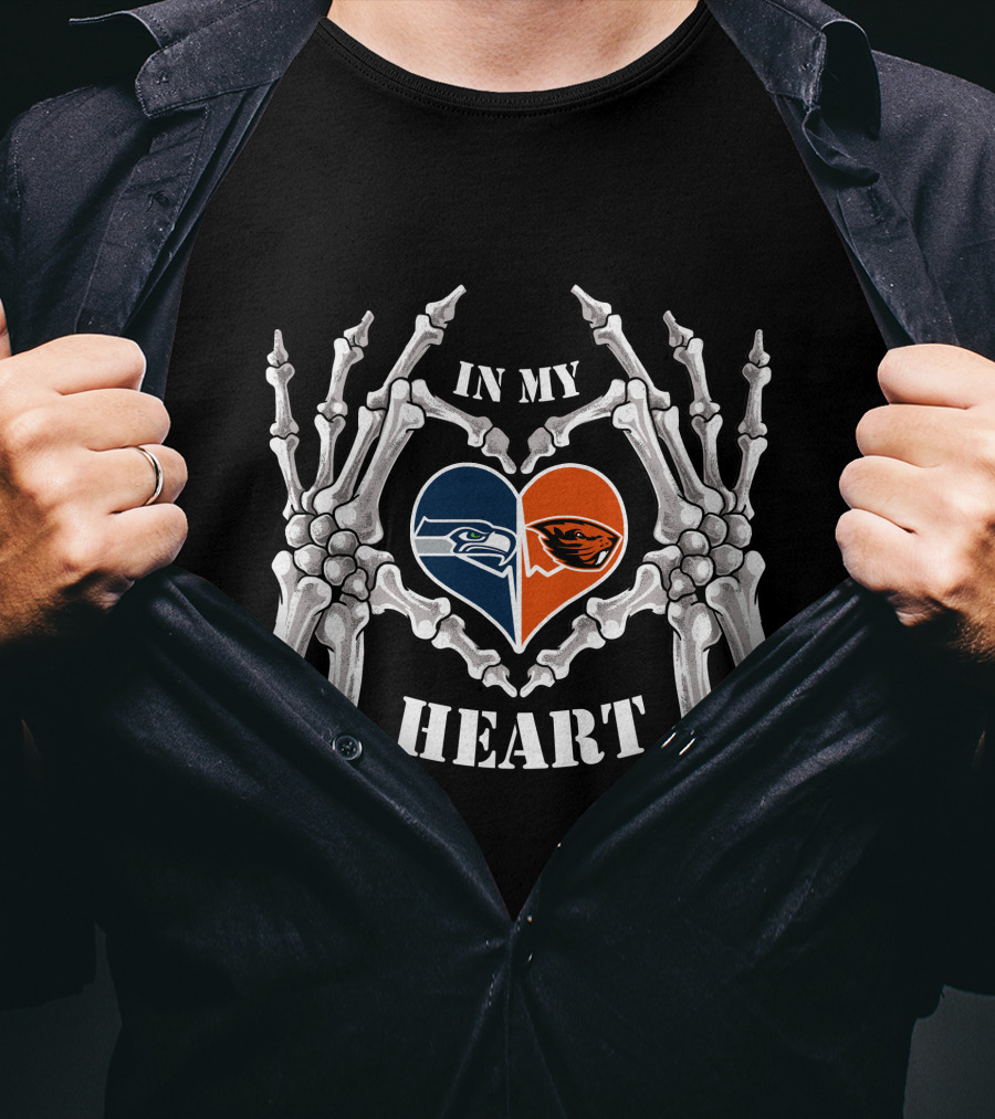 In My Heart Seahawks Beavers T-Shirt