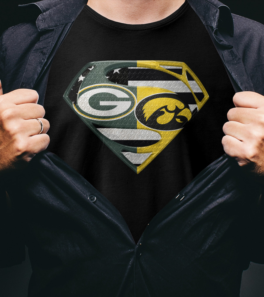 Green Bay Packers Iowa Hawkeyes Super Shield Combo T-Shirt