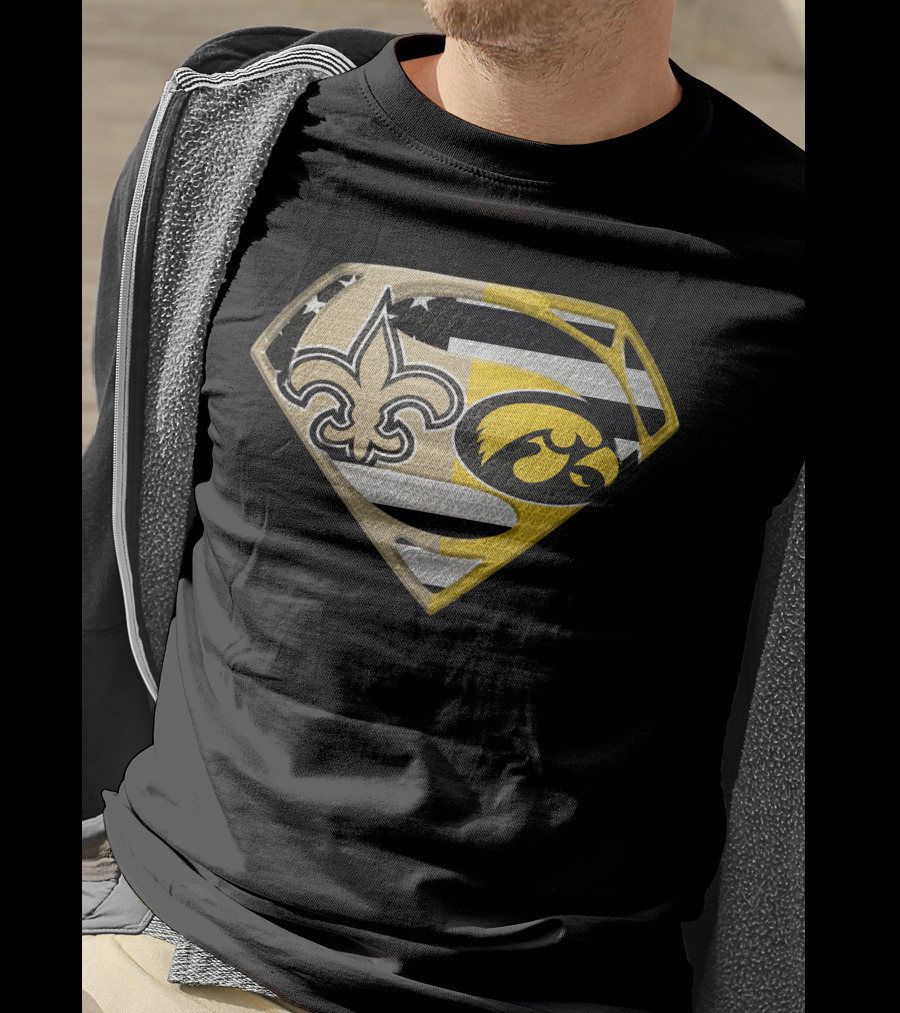 New Orleans Saints Iowa Hawkeyes Super Shield Spm T-Shirt