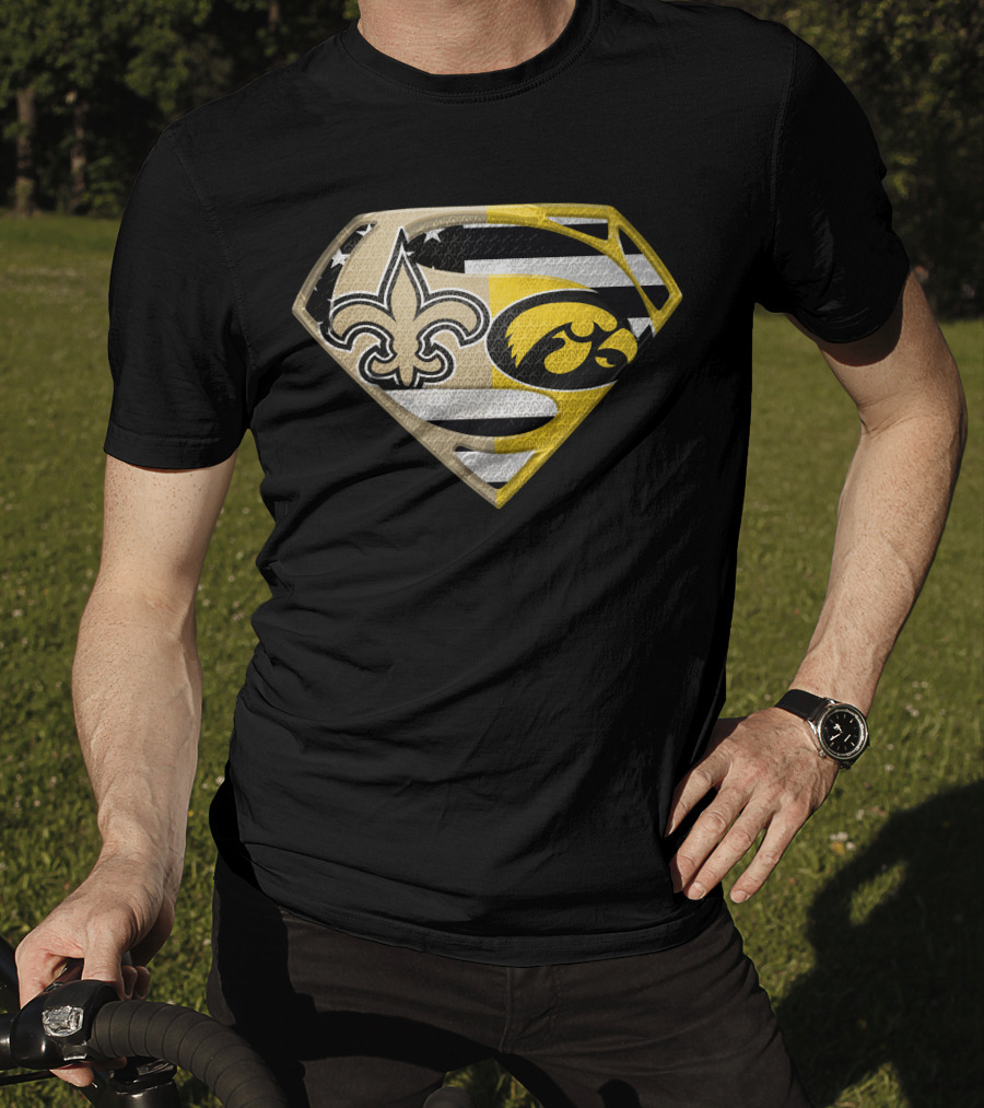New Orleans Saints Iowa Hawkeyes Super Shield Spm T-Shirt