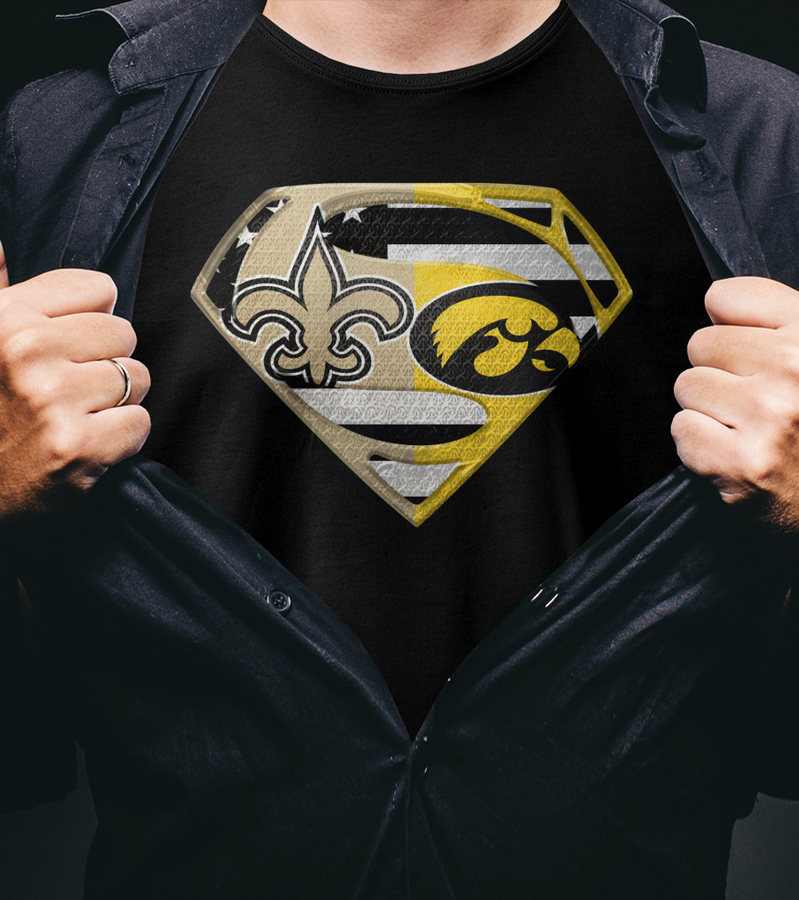 New Orleans Saints Iowa Hawkeyes Super Shield Spm T-Shirt